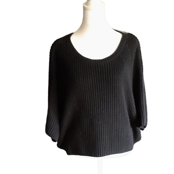 Free People Black Cotton/ acrylic sweater. Size xs - Picture 1 of 5